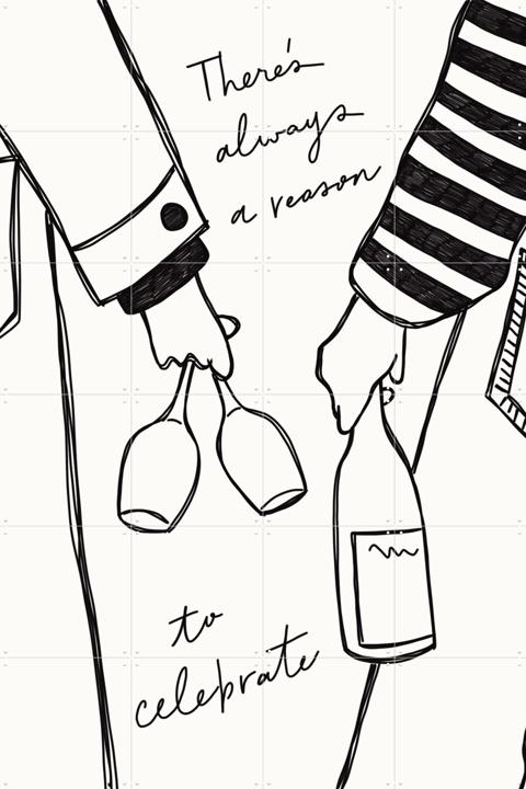 Woman holding wine bottle and wine glass