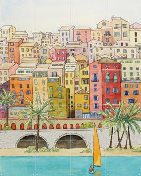 'Sailing off the coast of a major city' von Natalie Bruns