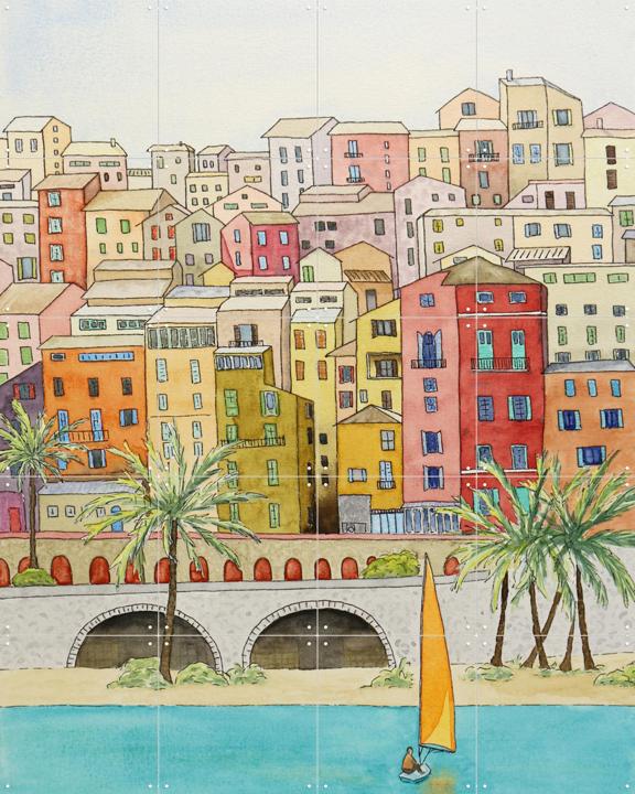 Sailing off the coast of a major city