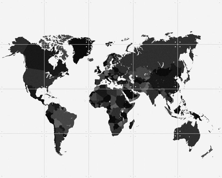 World Map white