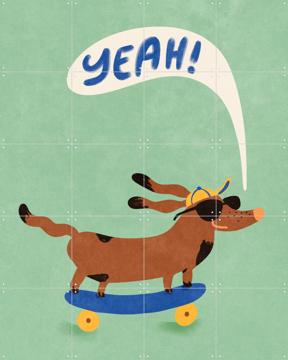 'Cool Dog On Skateboard' by Raissa Oltmanns