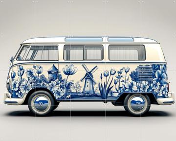 'Delft Blue VW Bus 3' by Margriet Hulsker
