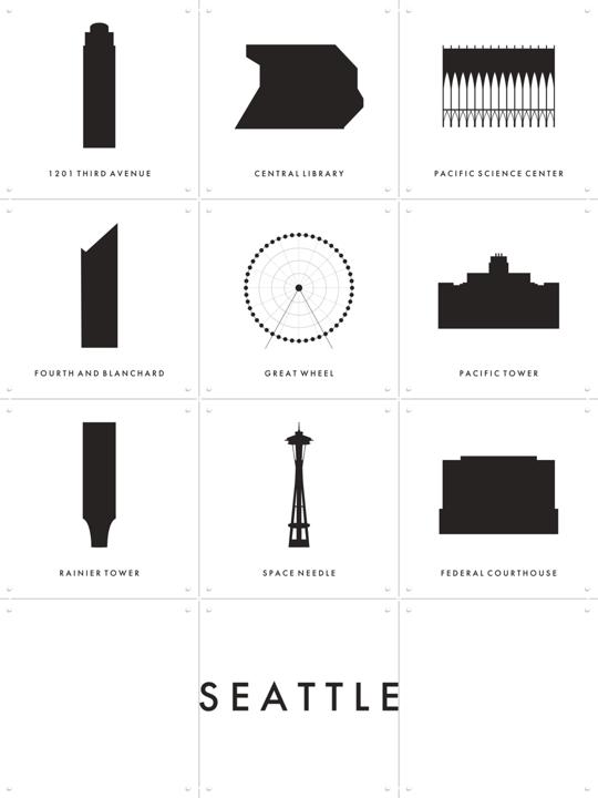 Seattle Architecture Collage Box