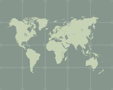'World Map olive' by Art in Maps