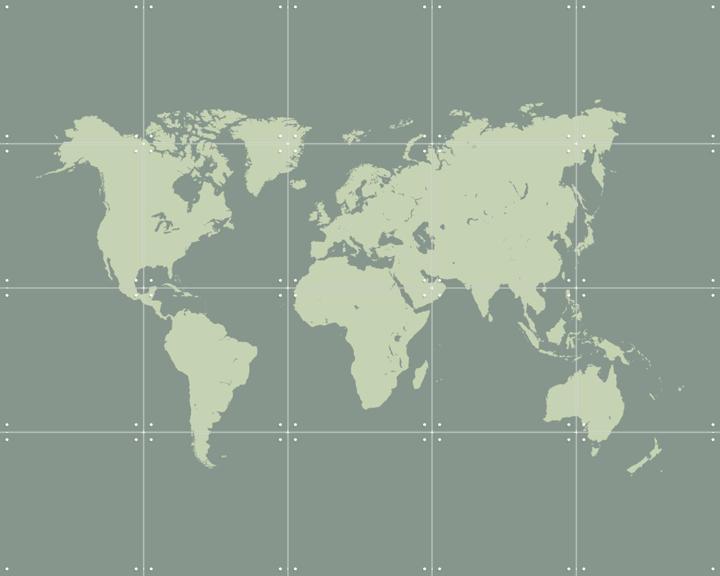 World Map olive