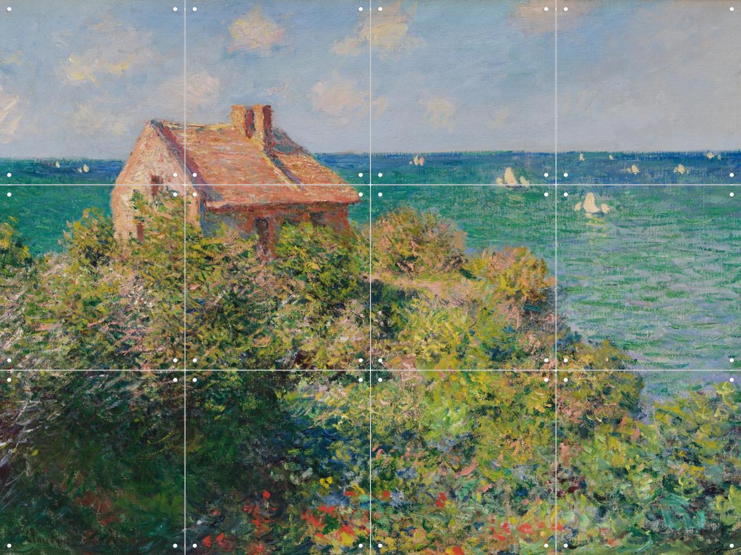 Fisherman's Cottage on the Cliffs at Varengeville By Claude Monet
