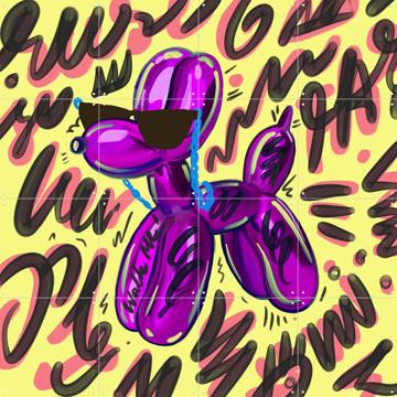 'Balloon Dog - Yellow' par Pop-art by Tadej
