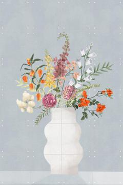 'Flowers in Vase' van Goed Blauw