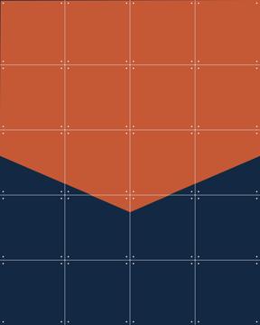 'Color blocking - Orange Blue' by Allon Dery