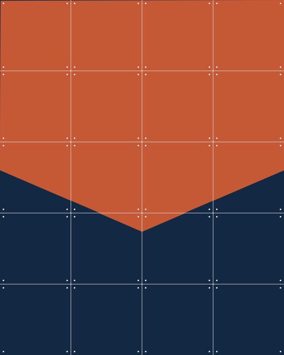 Color blocking - Orange Blue