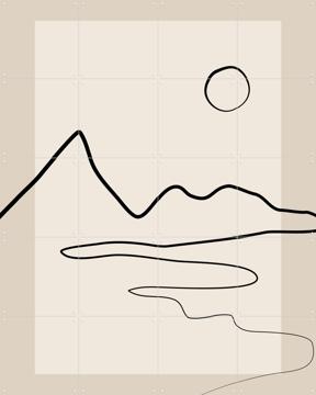 'Line art 2' van Elena Ristova