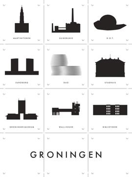 'Groningen Architecture Collage Box' by Art in Maps