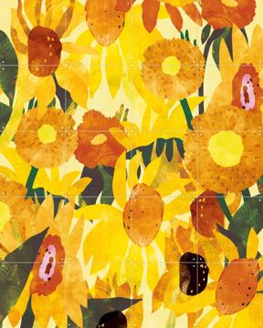 'Sunflowers Pattern' par Lotte Dirks & Van Gogh 21st Century