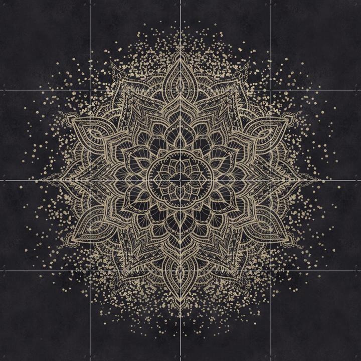 Dark golden boho mandala
