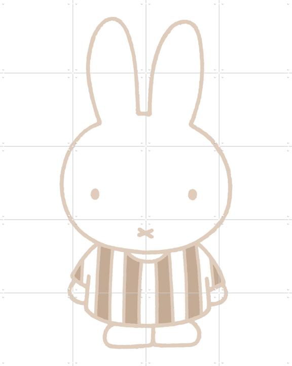 Miffy Striped Dress - Beige