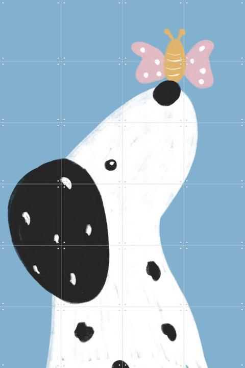 Dalmatian with a Butterfly