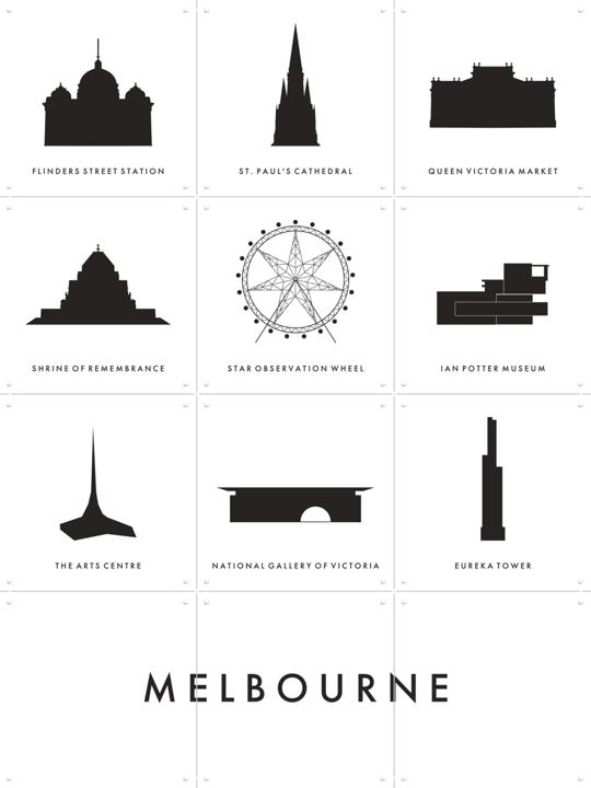 Melbourne Architectuur Collage Box
