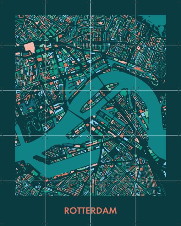 Rotterdam Mozaïek Teal