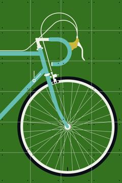 IXXI - Racing Bike Blue Front by Bo Lundberg 