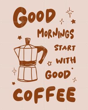 'Morning Coffee' van Palmartprints