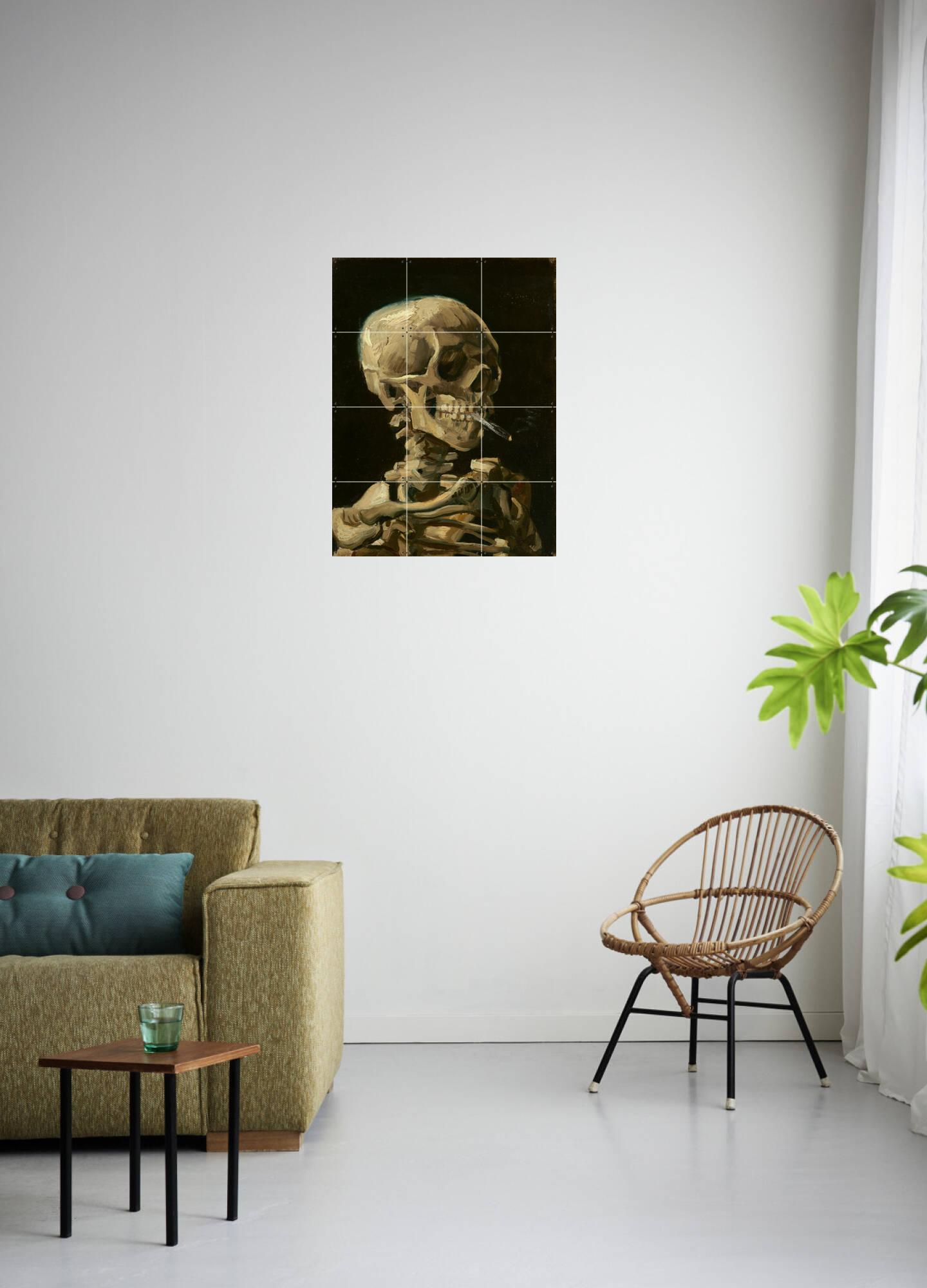 Tte d'un squelette avec une cigarette allume (1886) Par Vincent van Gogh  (1853 - 1890) | Tableaux & Affiches murales | IXXI