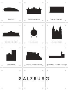 'Salzburg Architecture Collage Box' by Art in Maps