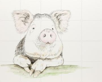 'Happy Pig' van Natalie Bruns