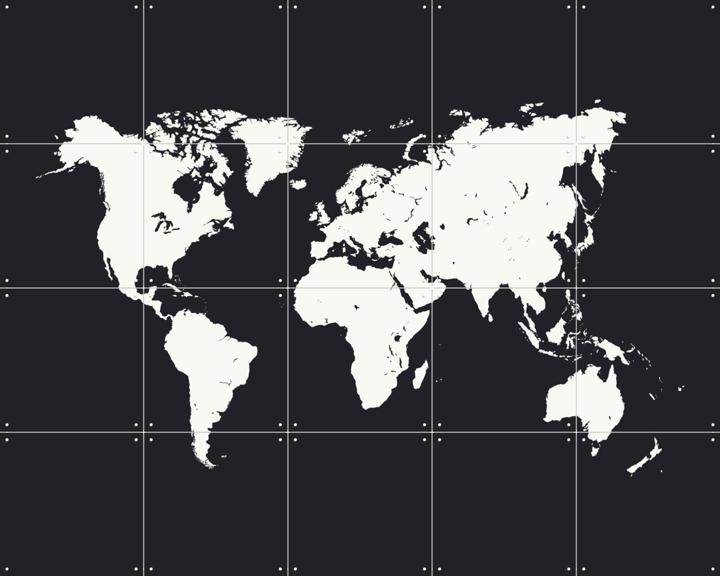 World Map black