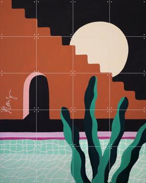 'Plants by the Pool No.6' van Karen Menzenbach