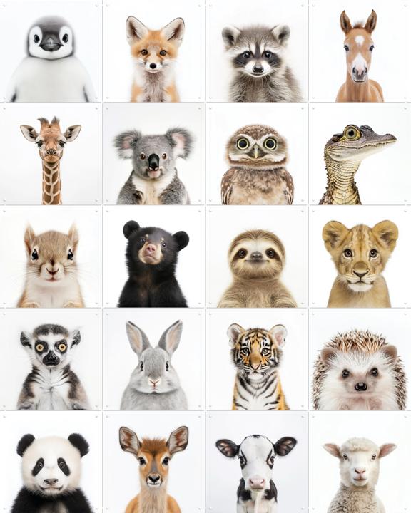 Baby Animals Collage Box