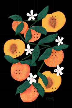 'Summer Peaches black' by Rebecca Flaherty