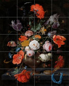 IXXI - Still life with flowers and watch by Abraham Mignon & Rijksmuseum