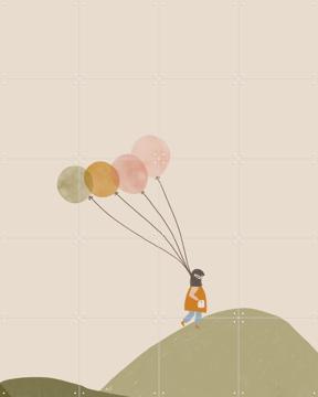 'Girl and her Balloons' van Menina Lisboa