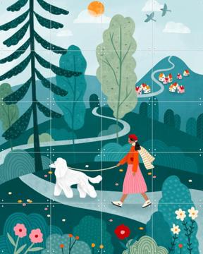 'Poodle Walk' von Bea Müller