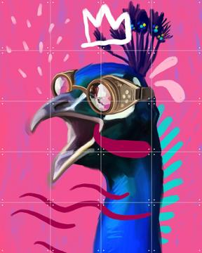 'Peacock at Burningman' par Pop-art by Tadej