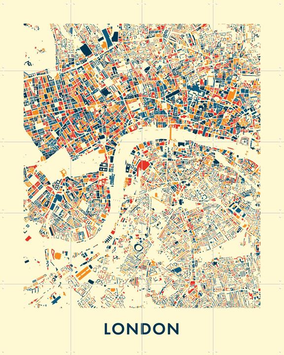 London Mosaic City Map