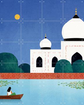 'Taj Mahal Boat Ride' van Henry Rivers