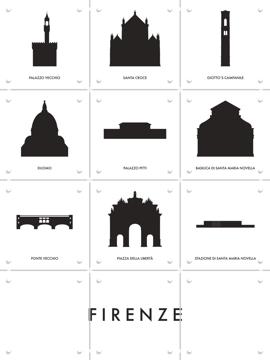 'Firenze Architecture Collage Box' by Art in Maps