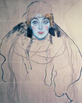 'Head of a Woman 1917' van Gustav Klimt & Bridgeman Images