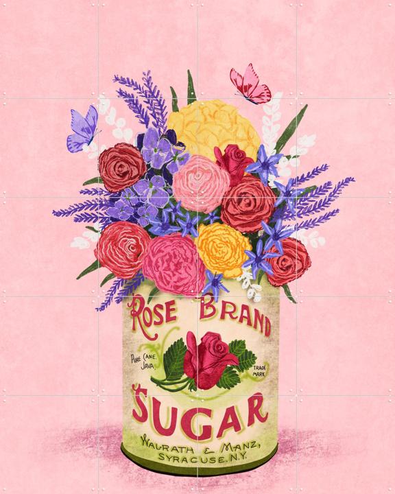 Flower in a vintage can