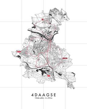 'Vierdaagse 120km - 2024' von Art in Maps