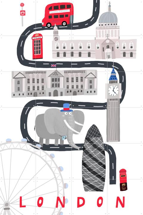 London City With Cute Elephant Tourist 