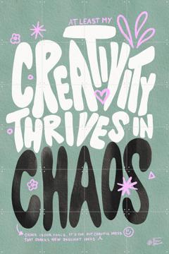'Creative Chaos Quote' by Baroo Bloom