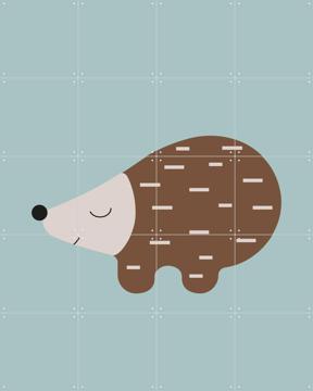 'Happy Hedgehog Blue' by Little Otja