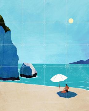 'Parasol Beach' van Henry Rivers