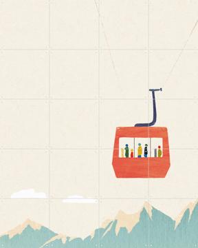 'Ski Day 2 - Cable Car' von Henry Rivers