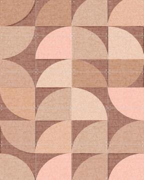 'Mid Century Retro Geometry Mocha Pink Light' von Bloomery Decor
