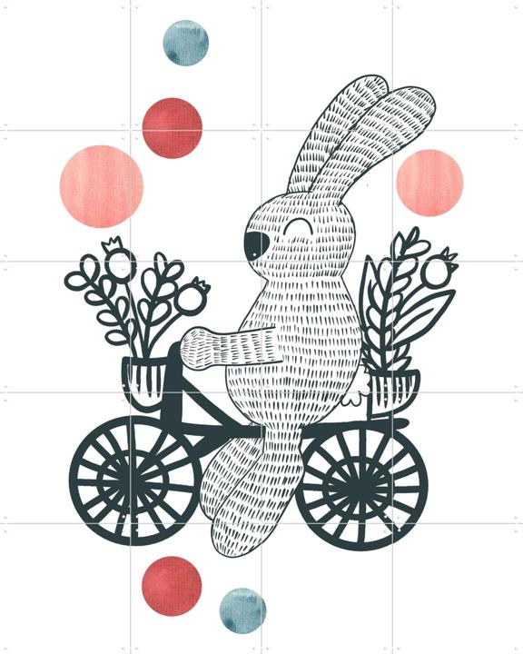 Happy Rabbit on a Bike