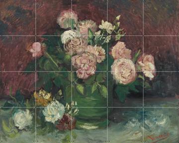 'Roses and Peonies' by Vincent van Gogh (1853 - 1890) & Kröller-Müller Museum