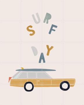 'Surfing Retro Car' by Menina Lisboa